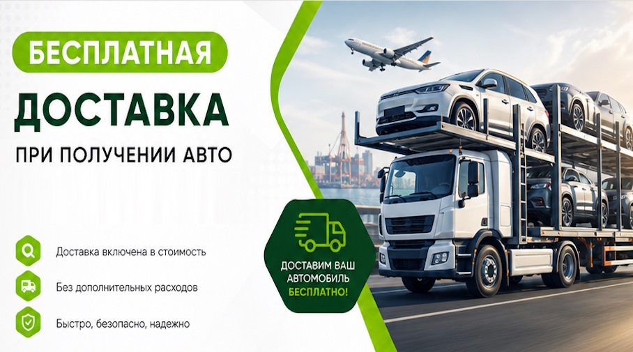 Акция! Бесплатная доставка по Геленджике при получении авто